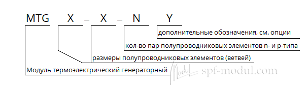 обозначение генераторного модуля Пельтье